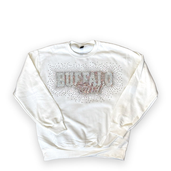 Buffalo Girl Sparkle Crew YOUTH - White