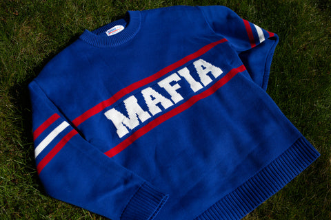 NEW - "The Marv" Retro Mafia Knit Sweater