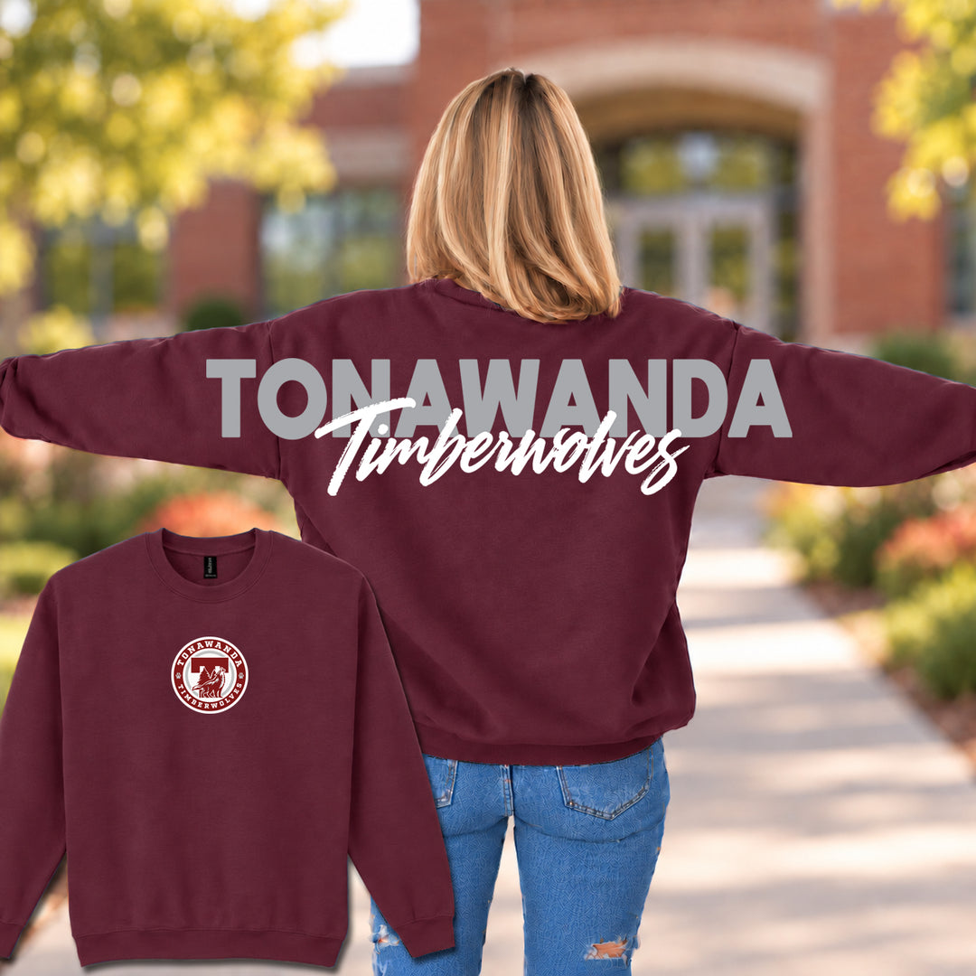 Tonawanda Timberwolves Wingspan - Crewneck Sweatshirt