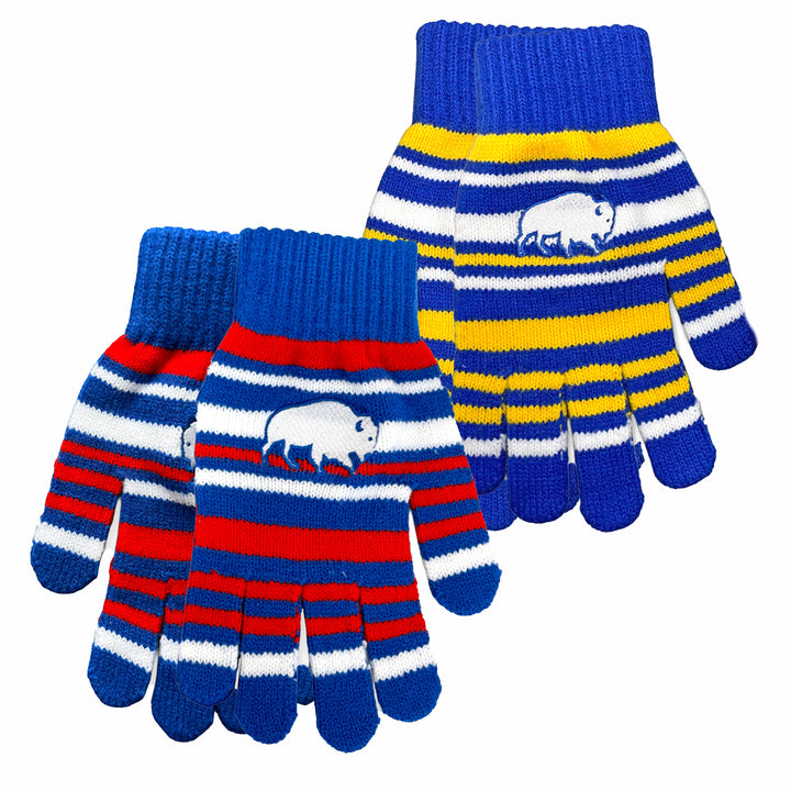 Buffalo Tri Color Knit Gloves