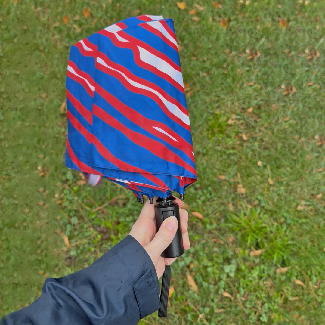 Mafia Stripes Telescoping Umbrella