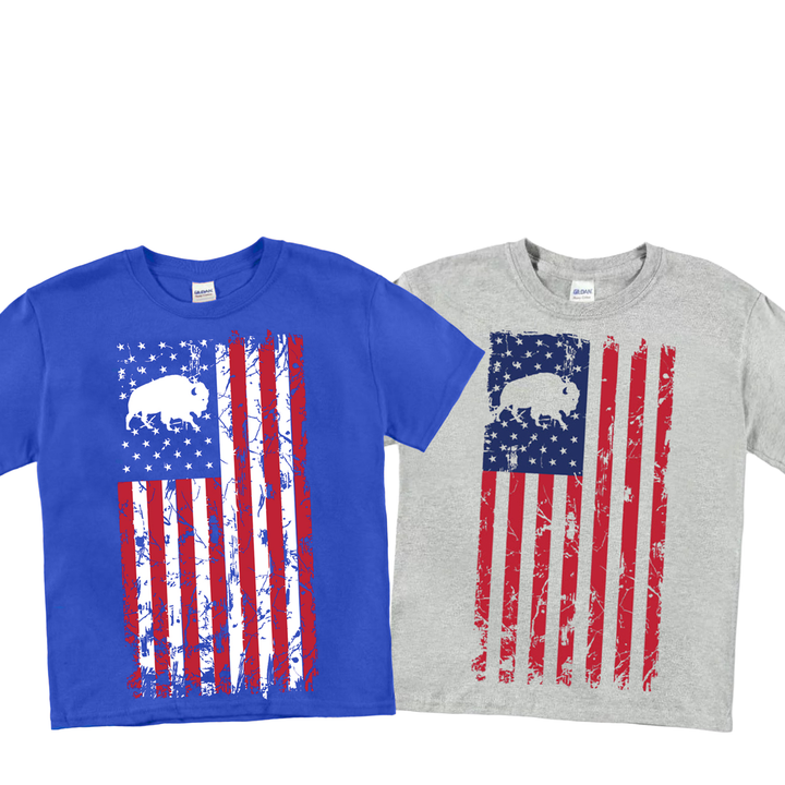 PREORDER - Buffalo USA Flag - Youth Kids T shirt
