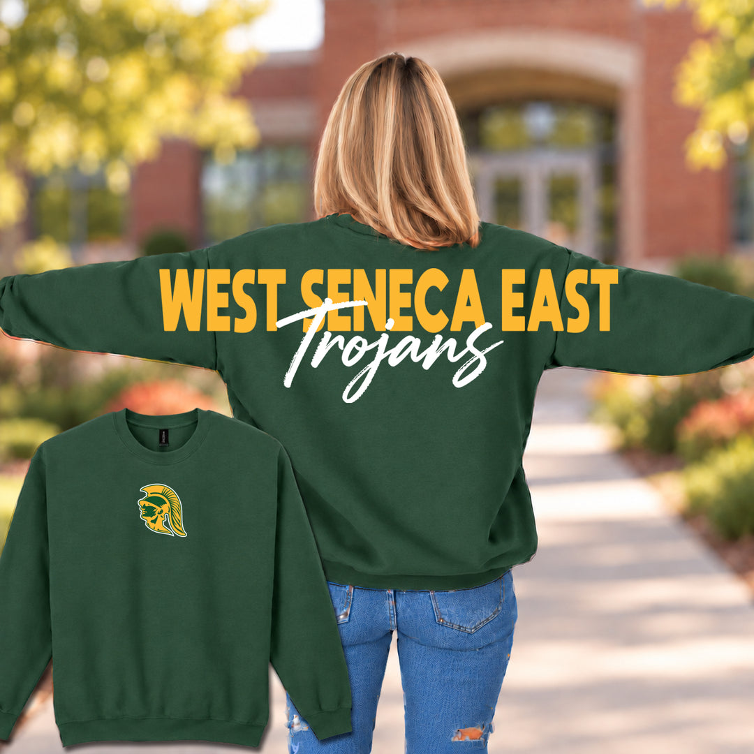 West Seneca East Trojans Wingspan - Crewneck Sweatshirt