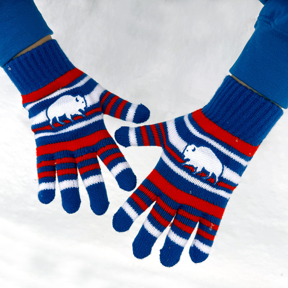 Buffalo Tri Color Knit Gloves