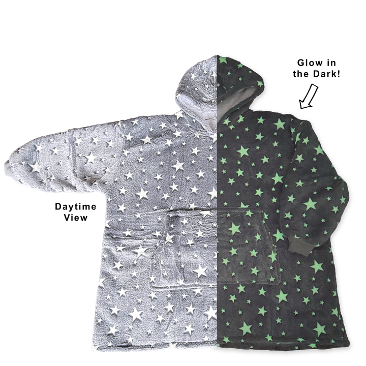 Glow in the Dark Oversized Sherpa Hoodie - YOUTH