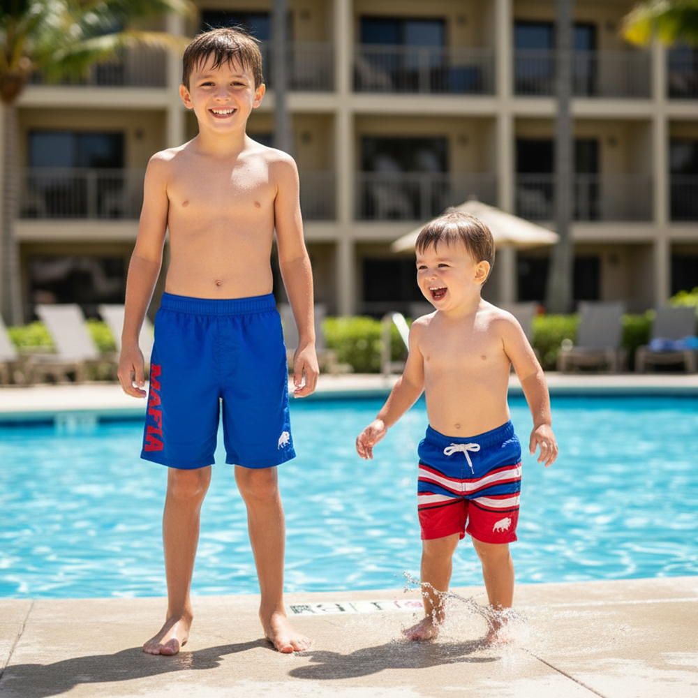 Mafia Blue Youth Swim Trunks
