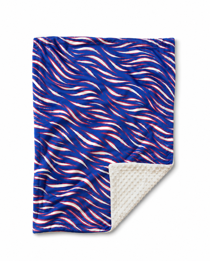 Mafia Stripes - 30" x 40"  Minky Fleece Baby Blanket