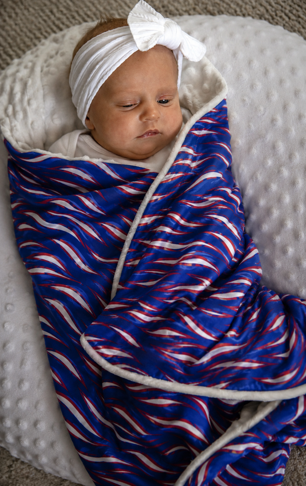 Mafia Stripes - 30" x 40"  Minky Fleece Baby Blanket