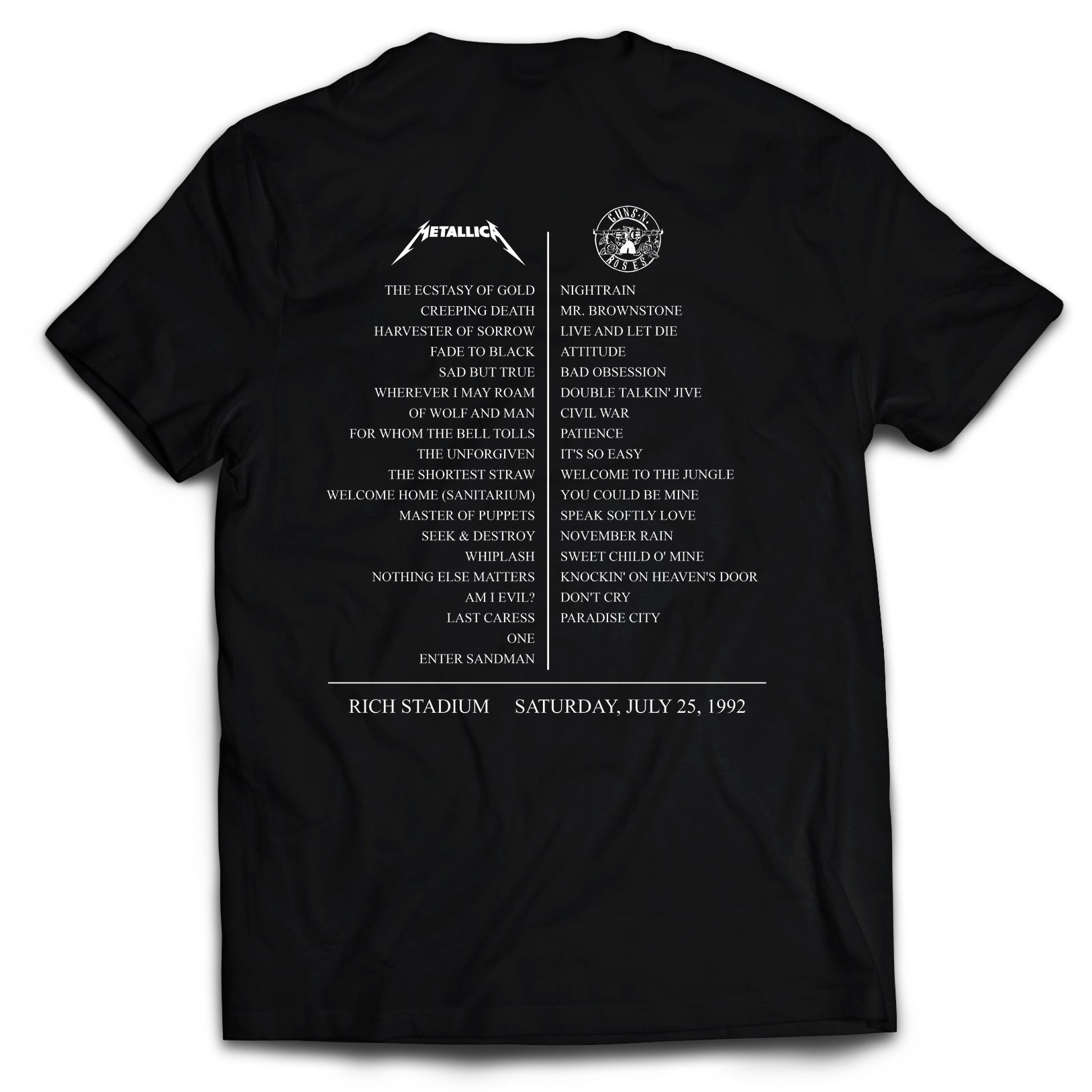 GUNS N ROSES スウェット THEATRE TOUR 91s Guns N Roses Vintage Distressed Theatre Tour 1991 Wash black