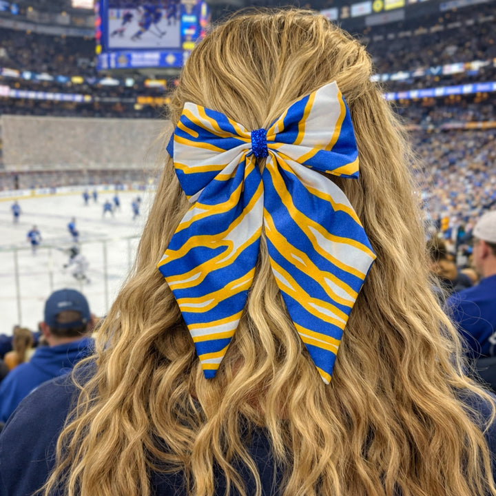 Hockey Stripes Hair Bows