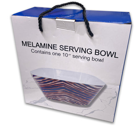 NEW - Mafia Stripes 10" Melamine Large Serving Bowl