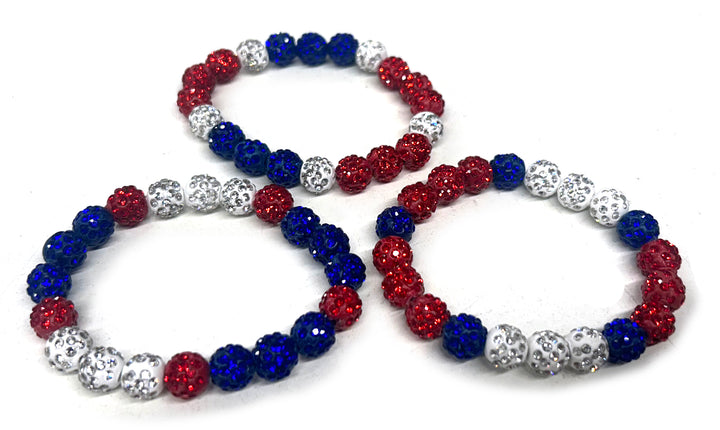 Buffalo Football Beaded Sparkle Bracelets - 3 Pack