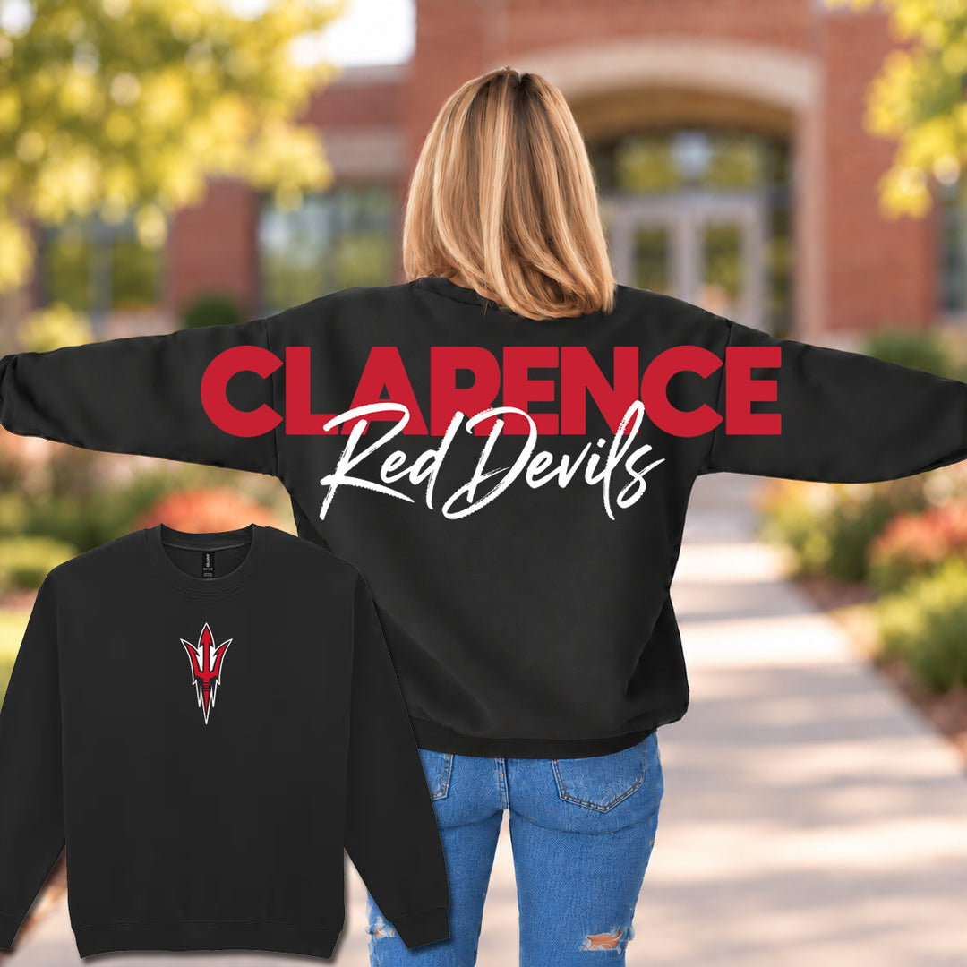 Clarence Red Devils Wingspan - Crewneck Sweatshirt
