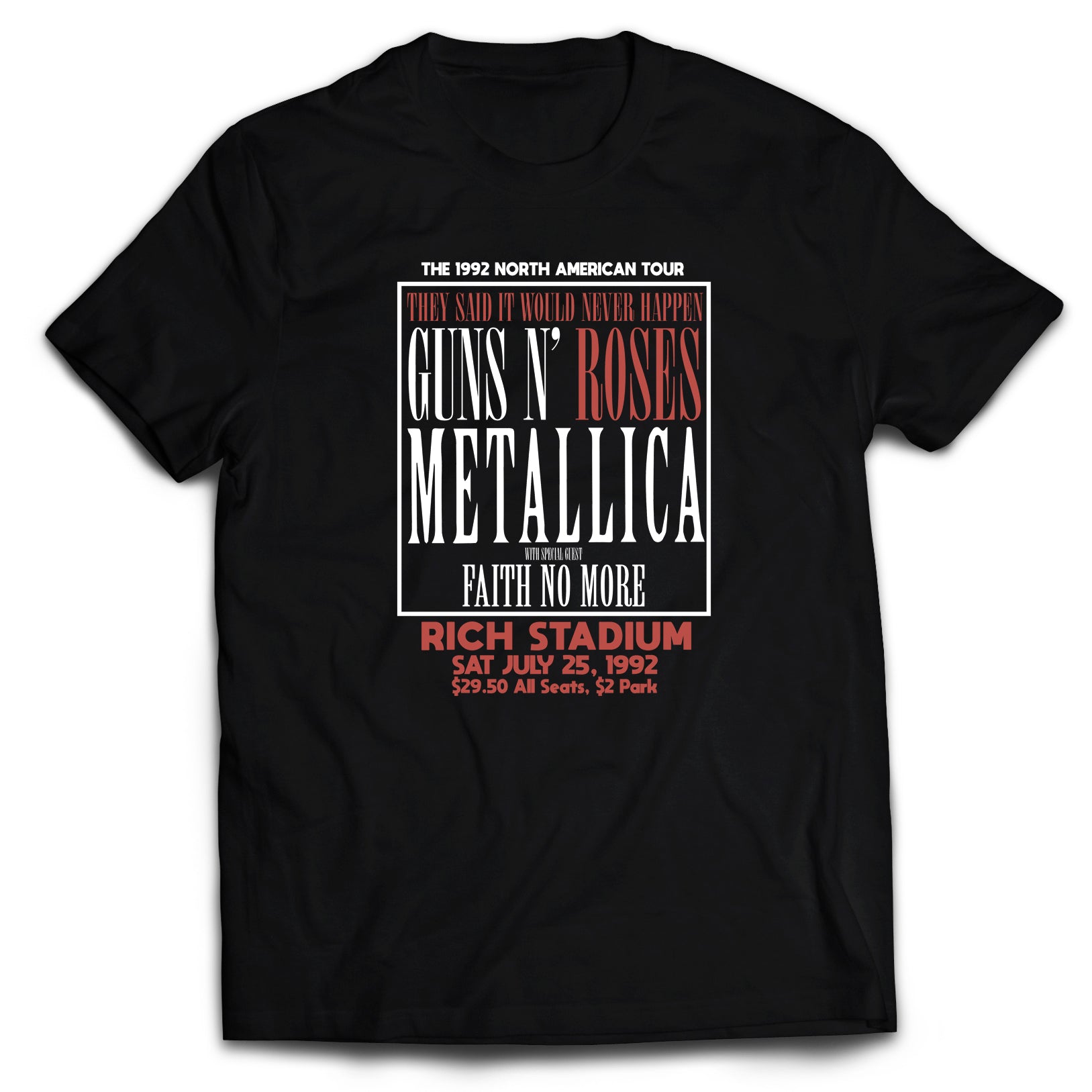 LLICA x GUNS N ROSES Tシャツ ツアー 92 1992 Guns N' Roses & Metallica - Summer concert tour