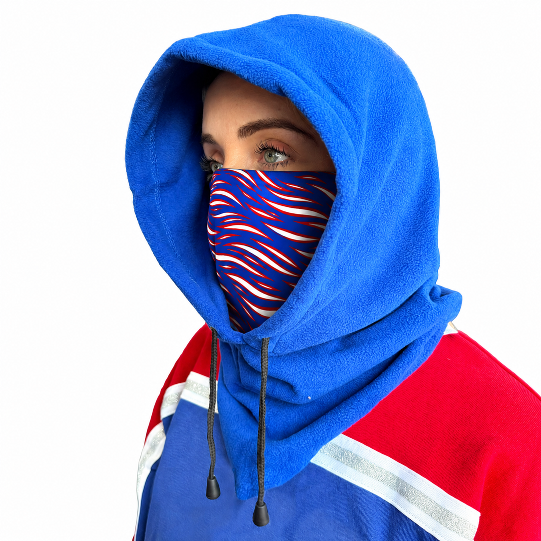 Fleece Drawstring Hooded Gaiter