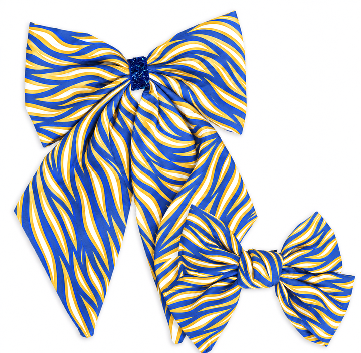 Hockey Stripes Hair Bows