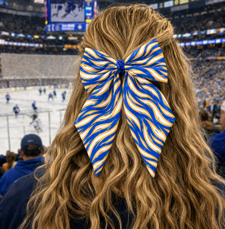 Hockey Stripes Hair Bows