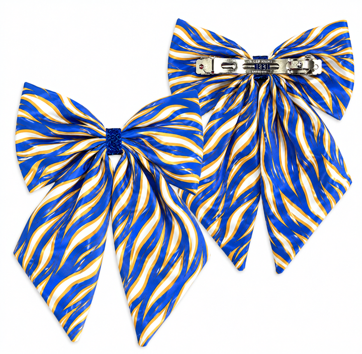 Hockey Stripes Hair Bows