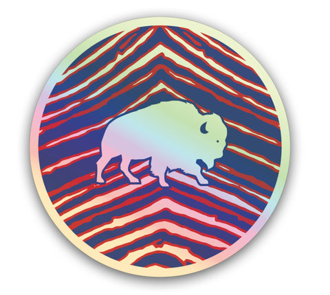 Buffalo Stripes Holographic removable sticker