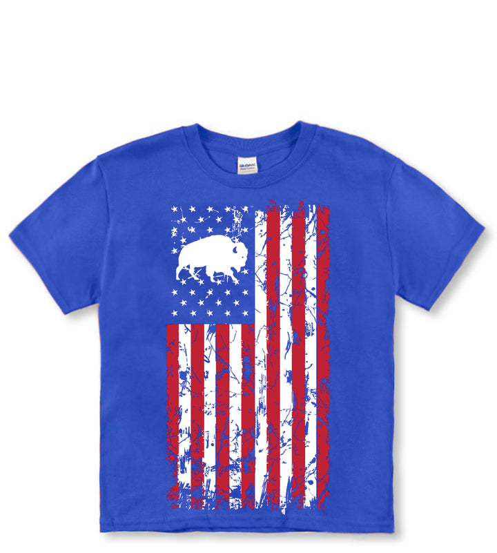 PREORDER - Buffalo USA Flag - Youth Kids T shirt
