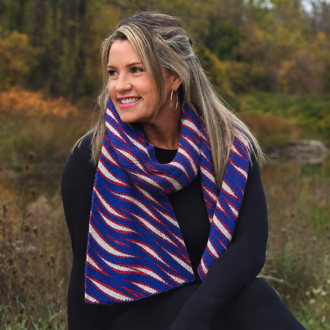 Mafia Stripes Oversize Knit Scarf