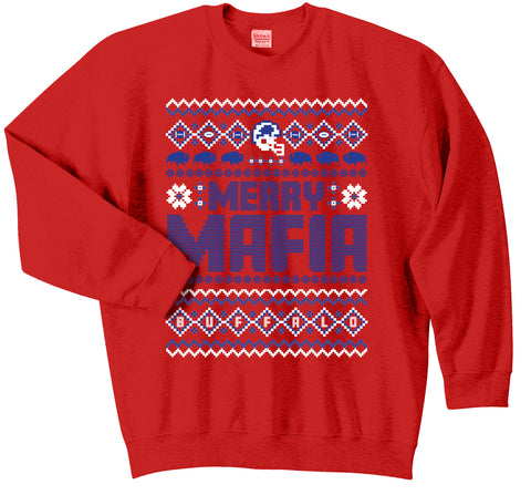 Merry Mafia - RED - Crewneck Xmas Sweatshirt