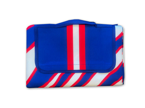 NEW - Mafia Stripes - Fold Up Waterproof 80" x 60" Picnic Mat