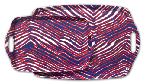 NEW - Mafia Stripes 19" & 14" Melamine Serving Tray Set