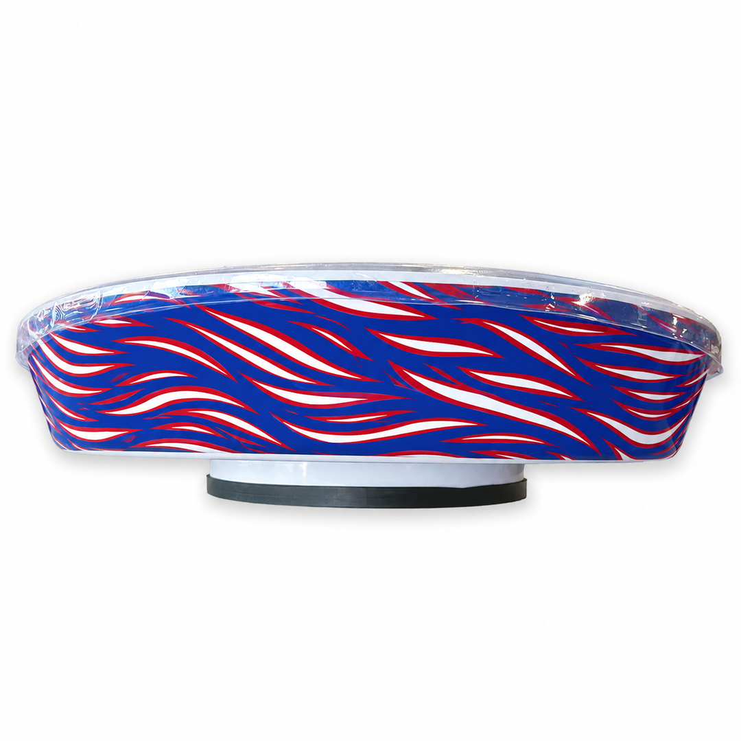 Mafia Stripes 15.8" Rotating Melamine Serving Tray