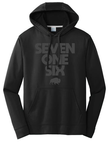 SevenOneSix - DryFit Hoodie - BLACK