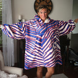 Mafia Stripes - Oversized Sherpa snuggie HOODIE