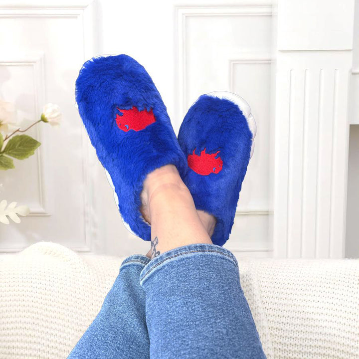 NEW - Buffalo Plush Slippers with Arch-Support Sole