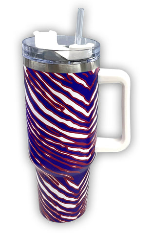 Mafia Stripes - 40oz Stainless Steel Tumbler with Lid & Straw