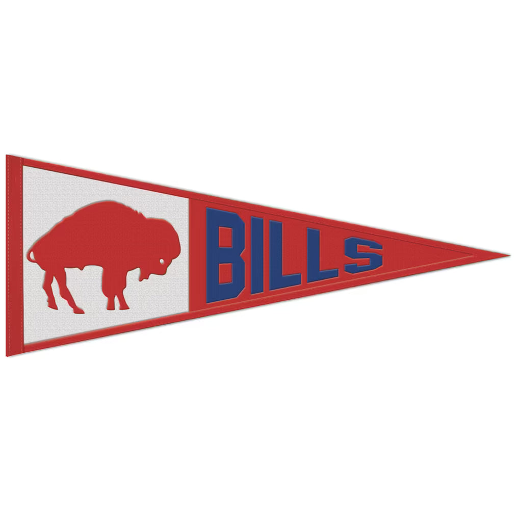 Buffalo Bills 13" x 32" Wool Retro Logo Pennant