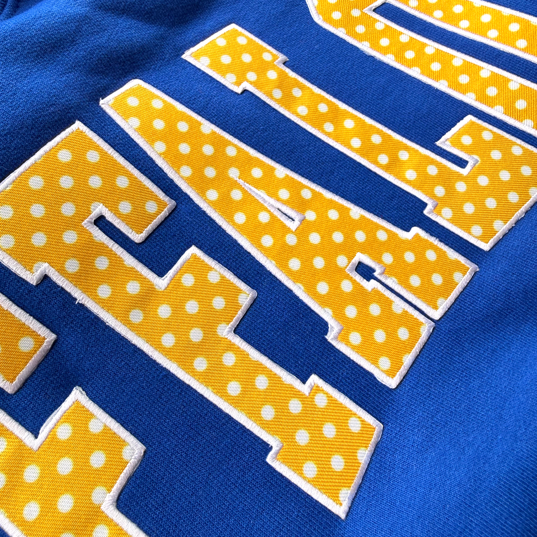 Buffalo Polka Dot Pocket Appliqué Crewnecks