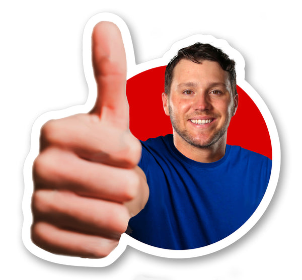 Josh Allen Thumbs Up removable sticker
