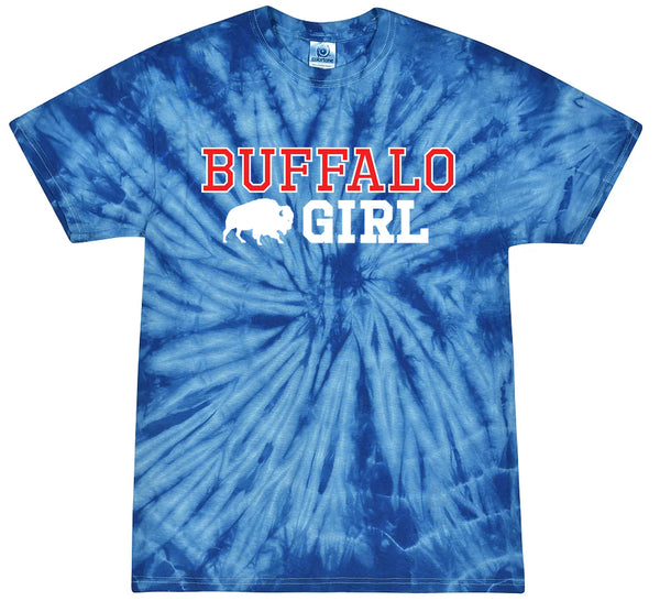 Buffalo Girl - Royal Tie Dye Adult Tshirt