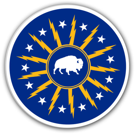 Buffalo Charge removable sticker