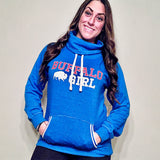 Buffalo Girl USA- Ladies Cowl Neck Fleece