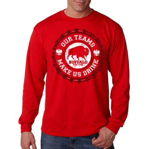 Our Teams Makes Us Drink - Polish - Men's Long Sleeve T