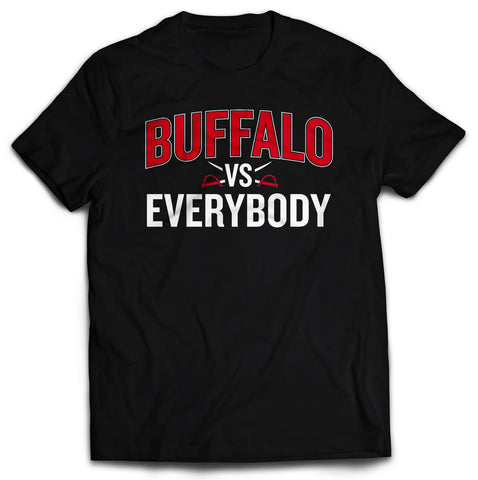Buffalo Hockey Vs Everybody - Black - Adult T-shirt