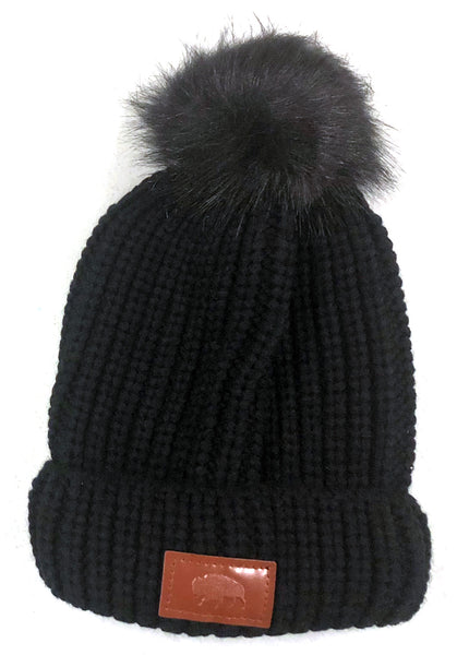 Buffalo Cable Knit Hat - BLACK