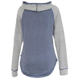 Buffalo Script - BlueGray Ladies Lightweight Crossover Hoodie