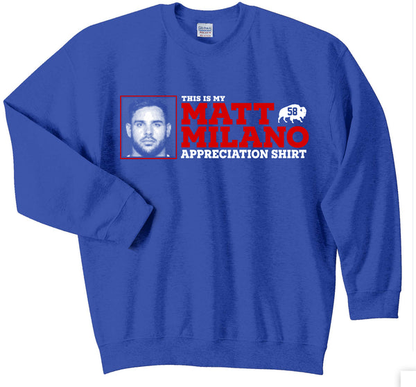 Matt Milano Appreciation Shirt - Crew Neck Sweatshirt